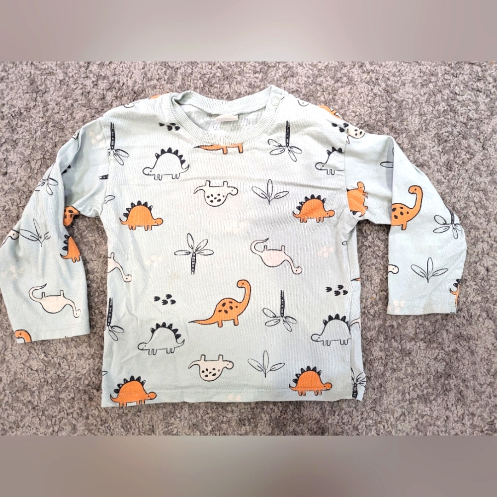 2/$20. 🦕Dino shirt. Light green/blue colour. H&M. 2T. Excellent condition.
